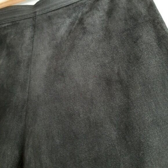 Suede Hi-rise Crop Soft Jogger Leggings Black Sz S Flawed - Picture 7 of 12